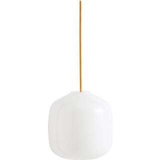 HAY Aspekt Buoy Glass Pendant Pendel Ø200 White & Amber Yellow