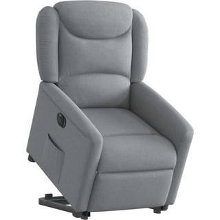 Eldrevet Lænestol Med Løftefunktion Stof Lysegrå - Nej / Eldrevet tilbagelæningsfunktion