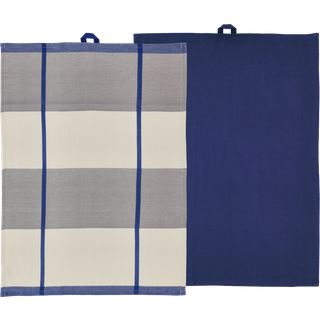 Södahl Viskestykker Blocks, Royal Blue, 2-pak
