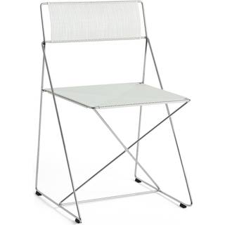 Hay - X-Line Chair Chromed base Indoor - Chalk white - Hvid