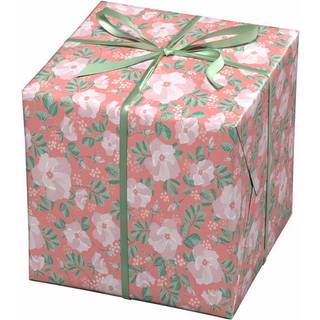 Gavepapir på rulle 10 m×57 cm – rosa blomsterhav