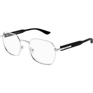 Alexander McQueen Mand AM0499O 001 Optiske stel Acetat Sølv Transparent Geometrisk