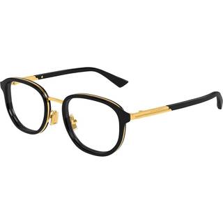 Bottega Veneta Unisex Bottega Veneta BV1378OK 001 Optiske stel Acetat Sort Transparent Rund