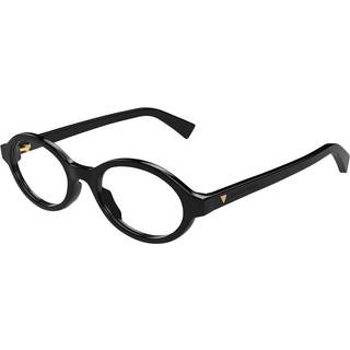 Bottega Veneta Kvinde BV1367O 001 Optiske stel Acetat Sort Transparent Rund
