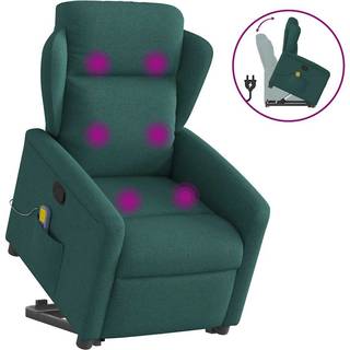 løftestol med massage stof mørkegrøn