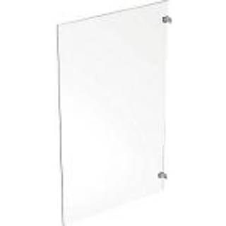 Contura Shower Showerama Art fast brusevæg i klart glas/krom beslag - 800 mm