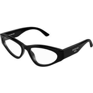 Balenciaga Kvinde BB0391O 001 Optiske stel Acetat Sort Transparent Cat Eye