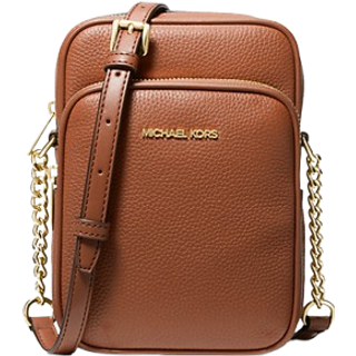 MK Jet Set Travel Medium Pebbled Leather Crossbody Bag - Brown - Michael Kors - ONE SIZE