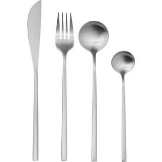 Broste Copenhagen Tofte Bestiksæt 4 Dele - Bestiksæt Rustfrit Stål Silver - 14700000