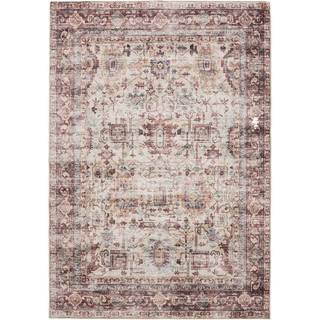 ATLAS Flerfarvet Pink Vaskbart Tæppe - Rektangulær / 200x300 cm / Flerfarvet