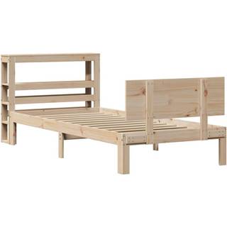 sengeramme med sengegavl 90x200 cm massivt fyrretræ