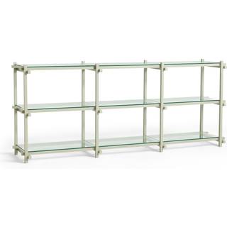 HAY Woody Shelving 2.0 Reol Lav Smokey Grey/Glas