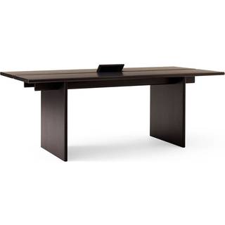 &Tradition Ita Os1 Desk With Cable Management 95x200 Cm Dark Stained Oak - Skrivebord Eg Mørkbejdset Eg - 139992A526