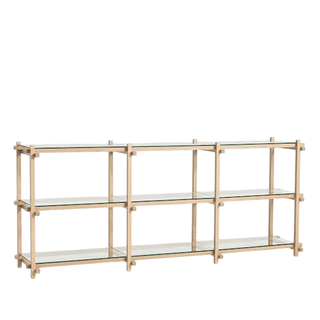 HAY Woody Shelving 2.0 Reol Lav Almond White/Glas