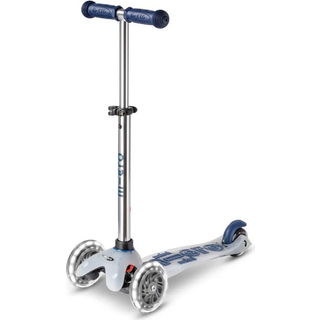 Mini Micro Deluxe FLUX Scooter with LED Wheels - Navy Blue