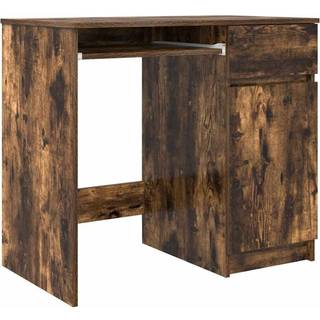 Skrivebord 86X49X76 Cm Konstrueret Træ - Røget eg