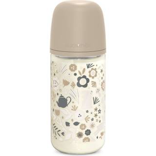 Suavinex Wonderland SX Pro Physiological Anti-Colic Glass glassutteflaske M Medium Flow 3 m+ Liberty Cream 240 ml - 240 ml