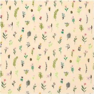 Musselin-Druckstoff Bunny Hop Streublumen gelb-neon 140cm - Gelb