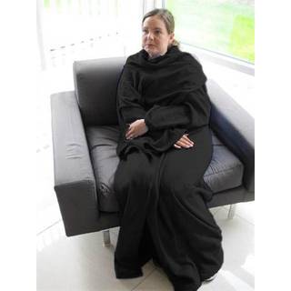 Snuggie plaid - Tæppe med ærmer - 130x180 cm - Sort