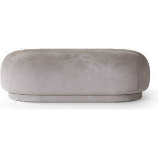 Rico Ottoman - Faded Velvet - Concrete