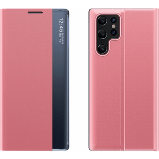 Flip-etui med stativ og sleep-funktion til Samsung Galaxy S25 Ultra - Pink