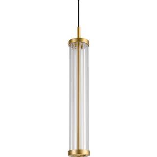 SLV LED-pendellampe Quimera, messingfarvet, Ø 8 cm, CCT
