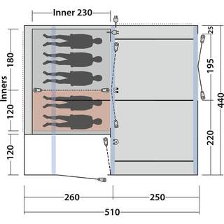 Outwell Maryland 5 Air Green, OneSize