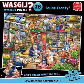 NYHED! Puslespil Wasgij Mystery 28 "Feline Frenzy" 1000 Brikker
