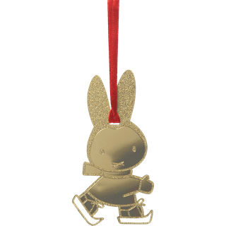 Pluto Design Miffy skating dekorationsvedhæng Guld