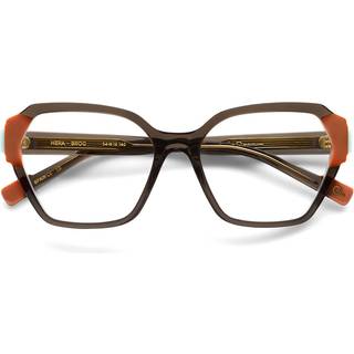 Etnia Barcelona Hera BROG 54 Briller Kvinder Brun - Transparent Dark Brown Orange Laminate - 54mm