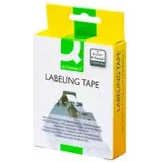 Q-connect TZe-tape 9mm x 8m sort/hvid