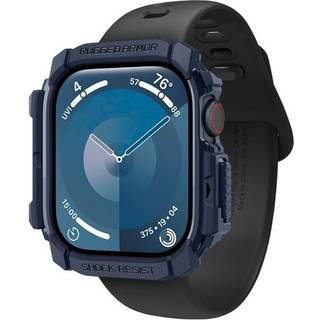 Apple Watch 10 (46mm) Spigen Rugged Armor Cover - Fleksibelt Plastik - Blå