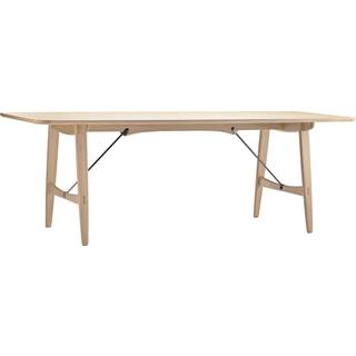 Carl Hansen - BM1160 Hunting Table, Vitoljad Ek, Rostfritt stål - Spiseborde - Børge Mogensen - Træ farvet - Metal/Træ
