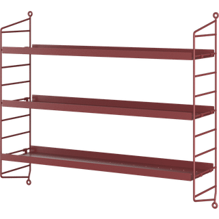 String Pocket Hylde Metal - Hyldekombinationer Pulverlakeret Metal Oxtorgsröd - SPM5015-93-93
