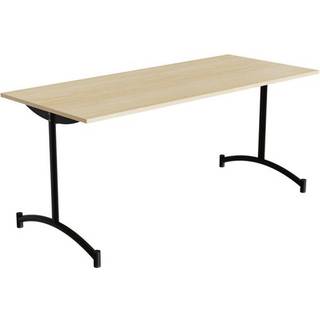 Bord Zeb 231, 1650x700 mm Højde 720 mm, Birk laminat, Sort stel