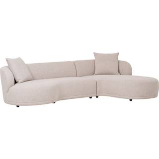 Kingston sofa med 2 puder, højrevendt natur.