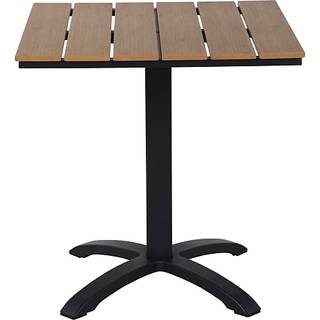 Cafebord 70 x 70 cm sort/teak bøg