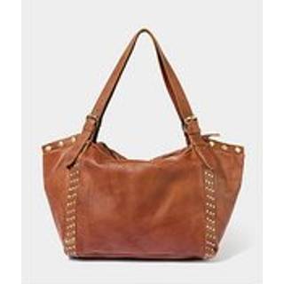 Joe Browns Joe Browns Brown Studded Buckle Washed Leather Bag