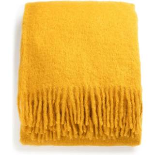 Stackelbergs Mohair Plaid 130x170 Cm Mustard - Plaider & Tæpper Uld Sennepsgul - 4002