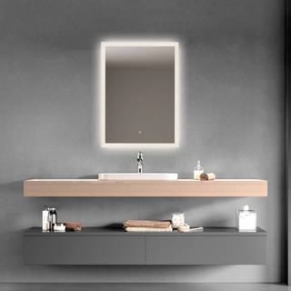 Houco Sunrise LED spejl med front + baggrundslys og farveregulering, model 1 - 60 x 80 cm