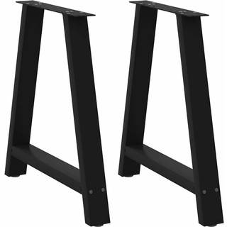 Sofabordben A-Formet Stål - Sort / 70 x (72-73) cm