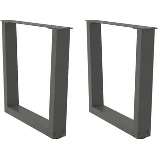 sofabordsben V-formet 2 stk. antracit 50x(42-43,3) cm stål