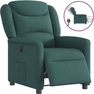 Eldrevet Massagestol Stof Mørkegrøn - Nej / Eldrevet tilbagelæningsfunktion