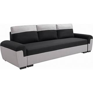 3-personers sofasofa i sort og lysegråt stof GABY II