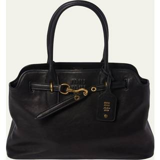 Aventure Nappa Leather Handbag in Black - OS