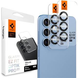 Spigen EZ Fit Optik Pro - Samsung Galaxy S25 - Kameralinsebeskyttelsesglas - 2 stk - Sort