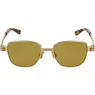 Bottega Veneta Unisex BV1380S 002 Solbriller Metal Guld Firkantet