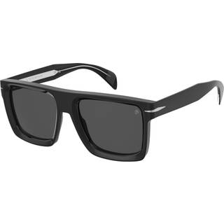 DAVID BECKHAM Mand DB 7134/S 807/1V Solbriller Acetat Sort Blå Firkantet Normal Spejl