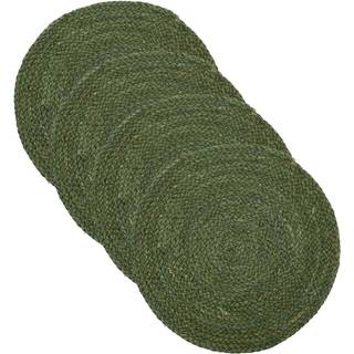 House doctor Circle bordskåmatte 38 cm, grøn/natur