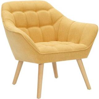 Længestol i sennepsgult stof CASERTA